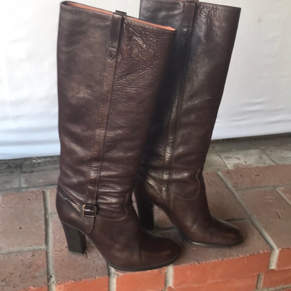 Tall Brown J Crew Leather Boots